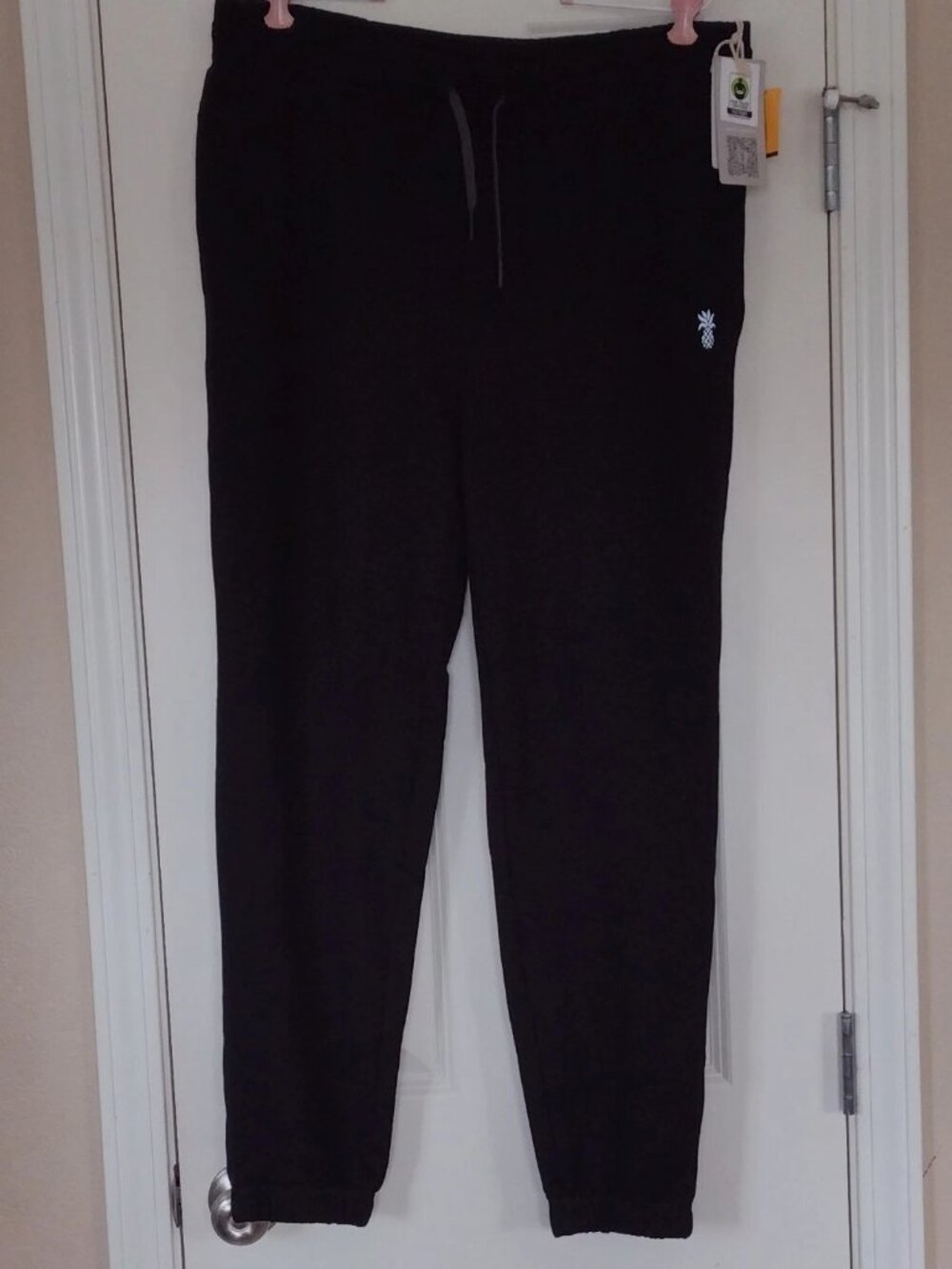 Cariloha Mens Black Bamboo Jogger Pants XL Drawstring Elastic Waist Pockets